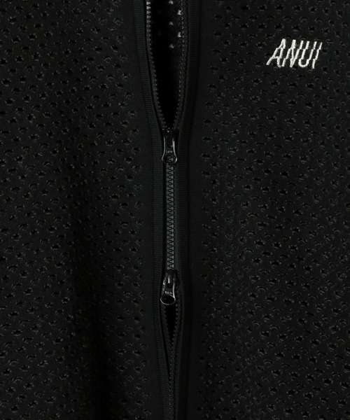 Anui(アニュイ)の「【UNISEX】メッシュロゴZIPカーディガン(カーディガン/ボレロ・レディース・オフホワイト/ブラック・MEDIUM)」の9枚目の写真