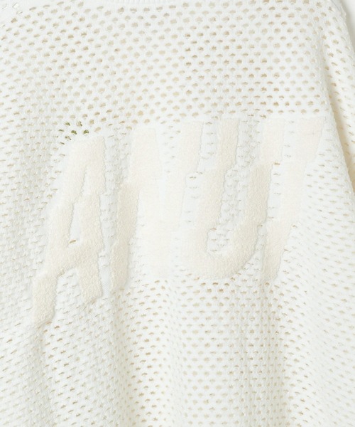 Anui(アニュイ)の「【UNISEX】メッシュロゴZIPカーディガン(カーディガン/ボレロ・レディース・オフホワイト/ブラック・MEDIUM)」の6枚目の写真