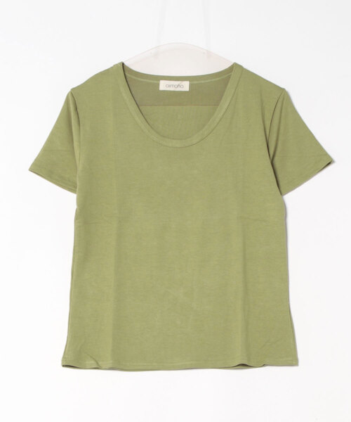 aimoha(アイモハ)の「シンプルベーシックTシャツ (SS)(Tシャツ/カットソー・レディース・ピンク/グリーン/ダークグレー/ホワイト/ベージュ/ブラック・FREE)」の20枚目の写真
