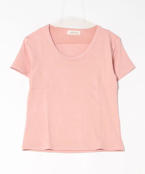 aimoha(アイモハ)の「シンプルベーシックTシャツ (SS)(Tシャツ/カットソー・レディース・ピンク/グリーン/ダークグレー/ホワイト/ベージュ/ブラック・FREE)」の21枚目の写真