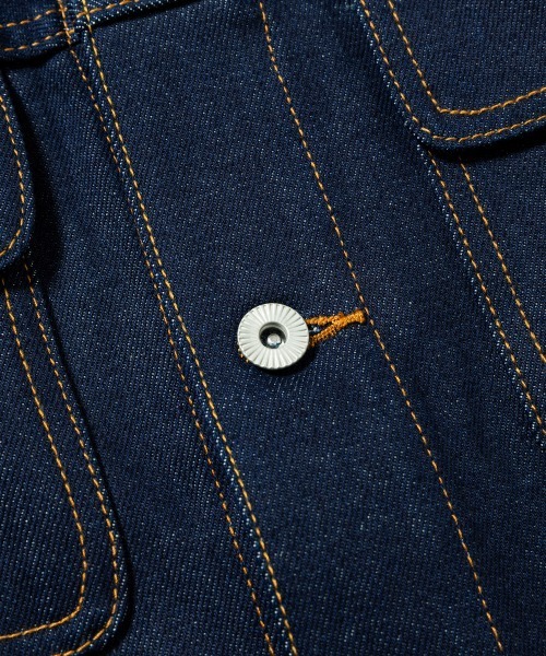 rehacer（レアセル）の「rehacer : Reverie Denim Jacket / レヴァリエ リジット デニムジャケット（デニムジャケット・メンズ・インディゴブルー・SMALL/MEDIUM/LARGE）」の4枚目の写真