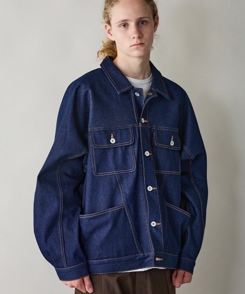 rehacer（レアセル）の「rehacer : Reverie Denim Jacket / レヴァリエ リジット デニムジャケット（デニムジャケット・メンズ・インディゴブルー・SMALL/MEDIUM/LARGE）」の16枚目の写真