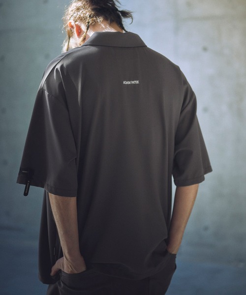 mhs2317 — рельефная свободная поло‑футболка (ripple loose polo shirt)