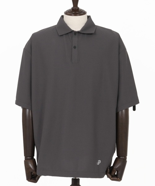 ADAM PATEK(アダムパテック)の「mhs2317-ripple looose polo shirt ポロシャツ(ポロシャツ・メンズ・ブラック/チャコール・2/1)」の17枚目の写真