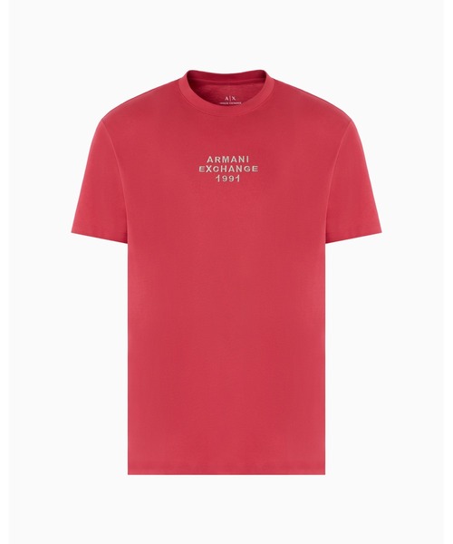 ARMANI EXCHANGE(アルマーニエクスチェンジ)の「【A|X アルマーニ エクスチェンジ】AXロゴ 半袖クルーネックTシャツ/REGULAR(Tシャツ/カットソー・メンズ・レッド/ダークネイビー/ライトブルー/ホワイト・X-LARGE/LARGE/SMALL/X-SMALL/XX-LARGE/MEDIUM)」の1枚目の写真