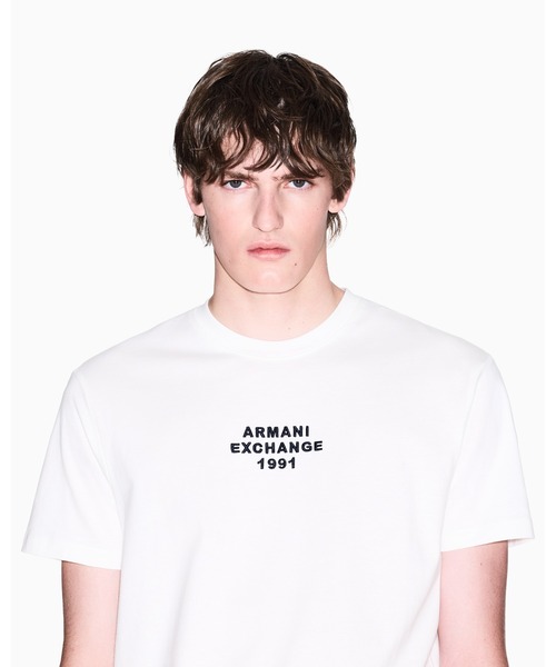 ARMANI EXCHANGE(アルマーニエクスチェンジ)の「【A|X アルマーニ エクスチェンジ】AXロゴ 半袖クルーネックTシャツ/REGULAR(Tシャツ/カットソー・メンズ・レッド/ダークネイビー/ライトブルー/ホワイト・X-LARGE/LARGE/SMALL/X-SMALL/XX-LARGE/MEDIUM)」の2枚目の写真
