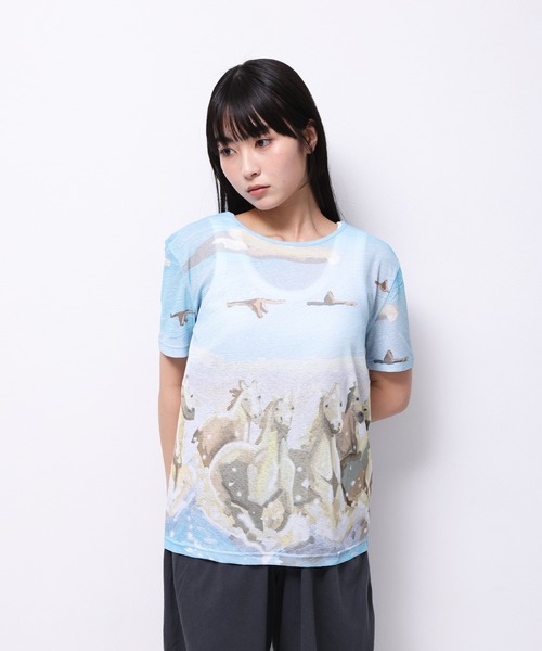 HORSE” Shuhei Koki シアートップス半袖（Tシャツ/カットソー 