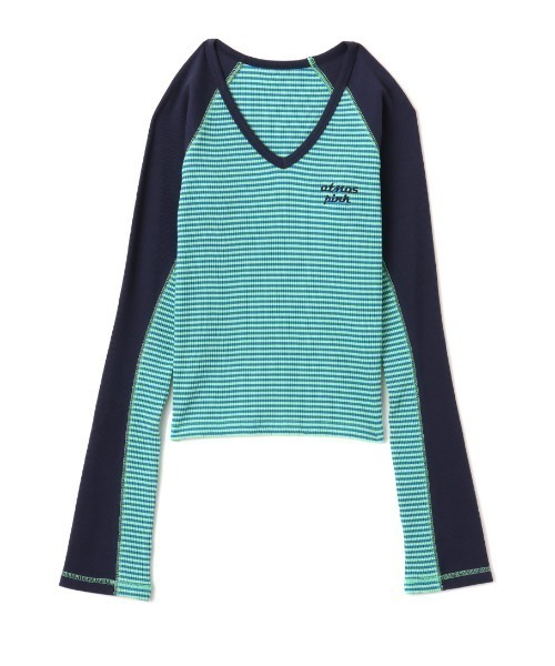 tシャツ atmos pink V-Neck Raglan Long Sleeve T-shirt / アトモス ピンク ブイネック ラグラン ロング セール】atmos pink V-Neck Raglan Long Sleeve T-shirt