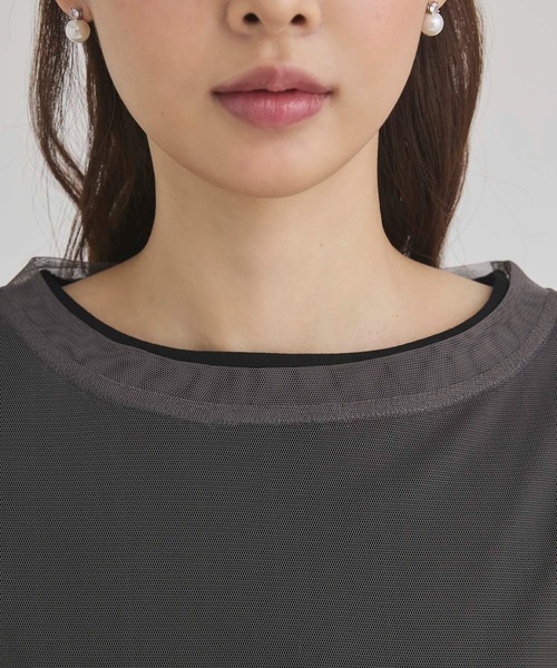 fifth(フィフス)の「チュール×長袖Tシャツセット(Tシャツ/カットソー・レディース・ブラック/チャコールグレー・M)」の17枚目の写真