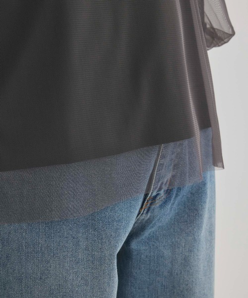 fifth(フィフス)の「チュール×長袖Tシャツセット(Tシャツ/カットソー・レディース・ブラック/チャコールグレー・M)」の18枚目の写真