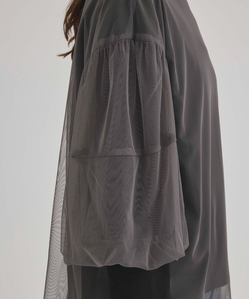 fifth(フィフス)の「チュール×長袖Tシャツセット(Tシャツ/カットソー・レディース・ブラック/チャコールグレー・M)」の16枚目の写真