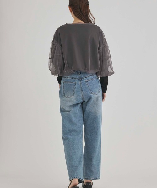 fifth(フィフス)の「チュール×長袖Tシャツセット(Tシャツ/カットソー・レディース・ブラック/チャコールグレー・M)」の21枚目の写真