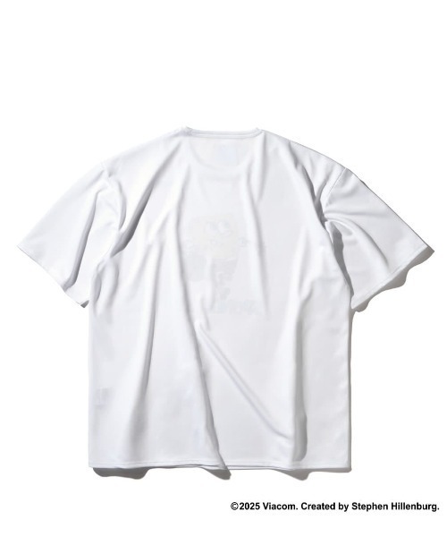 SPALDING(スポルディング)の「【SPALDING/スポルディング】Tシャツ スポンジ・ボブ ドリブル/スポンジボブコラボ吸水速乾UVカット半袖Tシャツ(Tシャツ/カットソー・メンズ・ホワイト/ブラック・MEDIUM/LARGE/X-LARGE)」の4枚目の写真