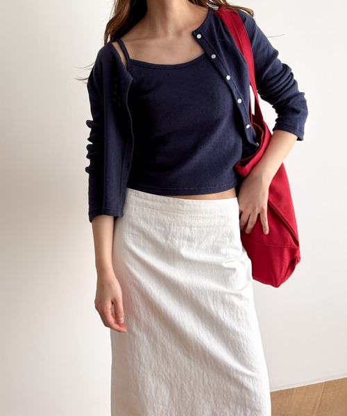 CANAL JEAN（キャナルジーン）の「El mar　アイレットアンサンブル（アンサンブル・レディース・レッド/クリーム/ブラック/ホワイト/ネイビー・ONE SIZE）」の4枚目の写真