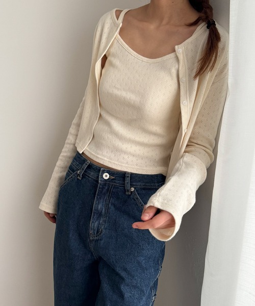 CANAL JEAN（キャナルジーン）の「El mar　アイレットアンサンブル（アンサンブル・レディース・レッド/クリーム/ブラック/ホワイト/ネイビー・ONE SIZE）」の3枚目の写真