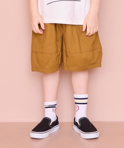 Life Support Products（ライフサポートプロダクツ）の「ポプリン6分丈ビッグショートパンツ（その他パンツ・キッズ・カーキ/ネイビー/チャコール/ピンク/ブラウン・150/140/130/120/110/100/90）」の2枚目の写真