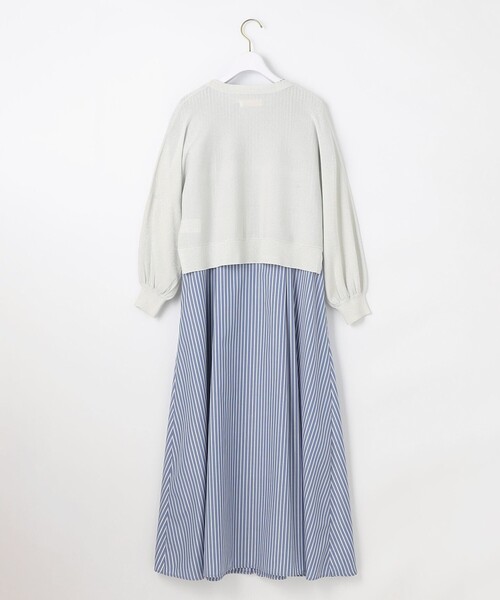 ANY SIS（エニィスィス）の「【2SET】シャツワンピ × ニット セット（ワンピース・レディース・ダルブルー系1/ホワイト系1・1/2/3）」の19枚目の写真