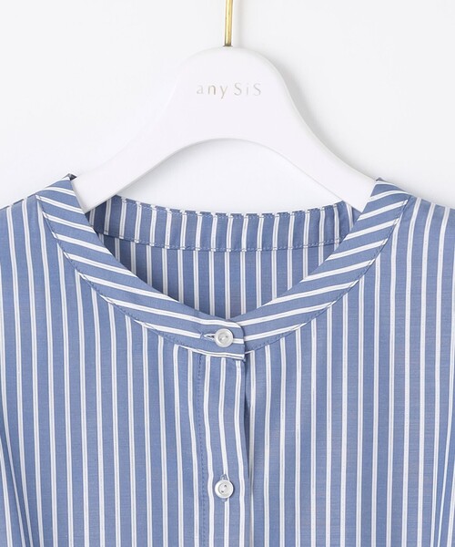ANY SIS（エニィスィス）の「【2SET】シャツワンピ × ニット セット（ワンピース・レディース・ダルブルー系1/ホワイト系1・1/2/3）」の14枚目の写真