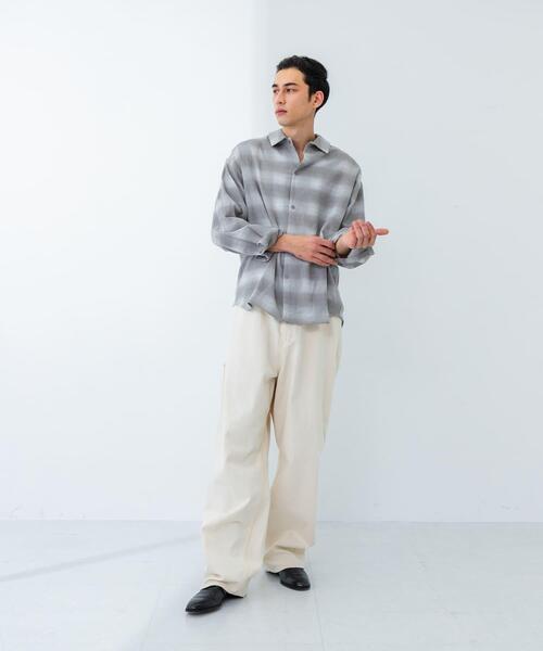 URBAN RESEARCH(アーバンリサーチ)の「オンブレーチェックシャツ(シャツ/ブラウス・メンズ・チャコールグレー/グレー系その他・MEDIUM/LARGE)」の9枚目の写真