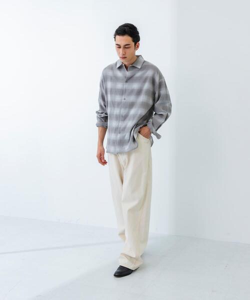 URBAN RESEARCH(アーバンリサーチ)の「オンブレーチェックシャツ(シャツ/ブラウス・メンズ・チャコールグレー/グレー系その他・MEDIUM/LARGE)」の10枚目の写真
