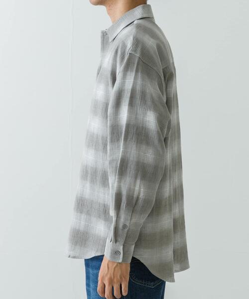 URBAN RESEARCH(アーバンリサーチ)の「オンブレーチェックシャツ(シャツ/ブラウス・メンズ・チャコールグレー/グレー系その他・MEDIUM/LARGE)」の14枚目の写真