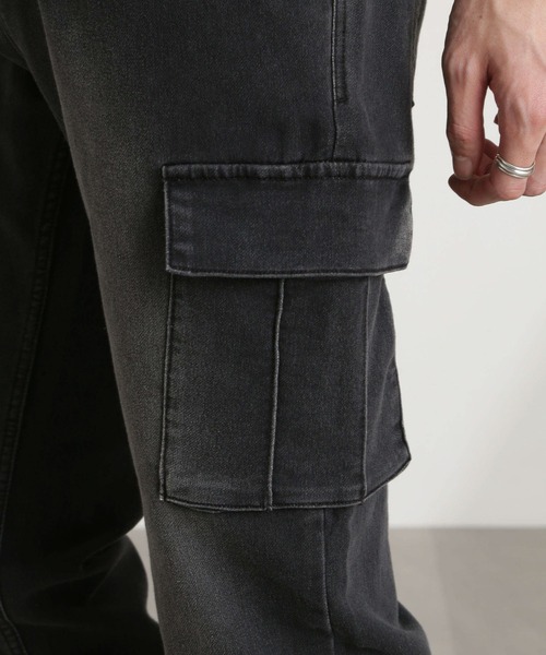 NANO universe（ナノユニバース）の「スリムフィット ジョガーカーゴパンツ（カーゴパンツ・メンズ・ブラック/ブルー・L/M/S）」の21枚目の写真