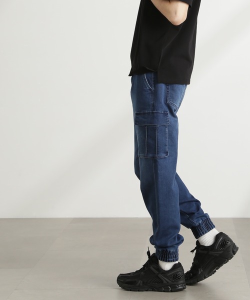 NANO universe（ナノユニバース）の「スリムフィット ジョガーカーゴパンツ（カーゴパンツ・メンズ・ブラック/ブルー・L/M/S）」の9枚目の写真
