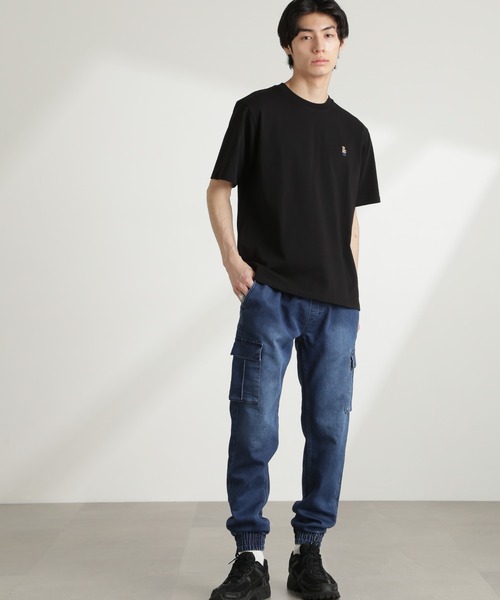 NANO universe（ナノユニバース）の「スリムフィット ジョガーカーゴパンツ（カーゴパンツ・メンズ・ブラック/ブルー・L/M/S）」の10枚目の写真