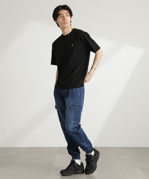 NANO universe（ナノユニバース）の「スリムフィット ジョガーカーゴパンツ（カーゴパンツ・メンズ・ブラック/ブルー・L/M/S）」の12枚目の写真