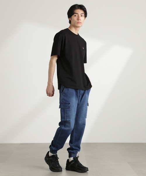 NANO universe（ナノユニバース）の「スリムフィット ジョガーカーゴパンツ（カーゴパンツ・メンズ・ブラック/ブルー・L/M/S）」の13枚目の写真