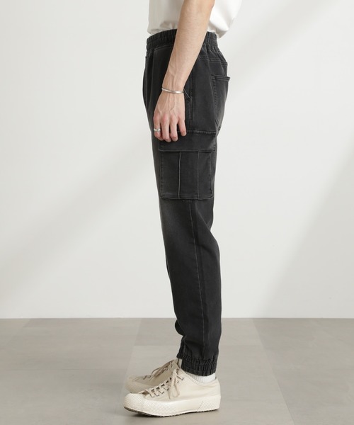 NANO universe（ナノユニバース）の「スリムフィット ジョガーカーゴパンツ（カーゴパンツ・メンズ・ブラック/ブルー・L/M/S）」の16枚目の写真