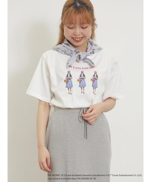 Samansa Mos2（サマンサ モスモス）の「【オズの魔法使/ドロシー】 プリントTシャツ（Tシャツ/カットソー・レディース・オフホワイト/ピンク・F）」の3枚目の写真