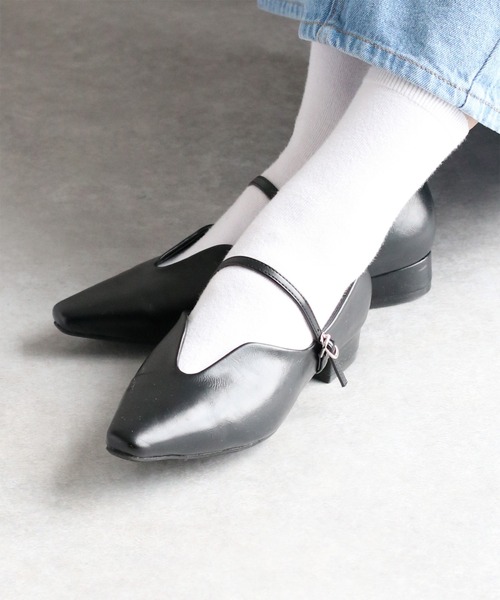 cepo（セポ）の「Ｕカットストラップパンプス（パンプス・レディース・ブラック/オフホワイト/シルバー・M/L）」の13枚目の写真