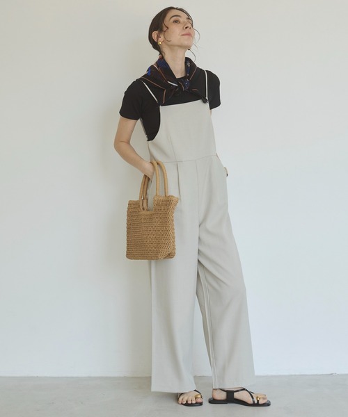 ANGIE（アンジー）の「ワイド キャミ サロペット/オールインワン（サロペット/オーバーオール・レディース・ホワイト系その他/ブラック・MEDIUM/MT）」の17枚目の写真