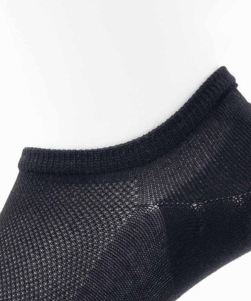 NAVY(ネイビー)の「NAVY 薄手 無地メッシュ スニーカーインソックス 25-27cm(ソックス/靴下・メンズ・グレー系/ブラック/ネイビー・FREE)」の6枚目の写真