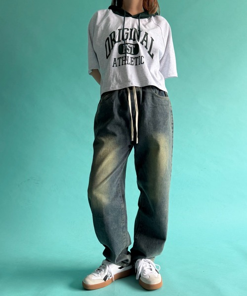 WOND(ウォンド)の「WOND/イージーコードデニム(デニムパンツ・レディース・ブルー系1・FREE)」の9枚目の写真