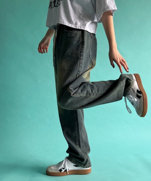 WOND(ウォンド)の「WOND/イージーコードデニム(デニムパンツ・レディース・ブルー系1・FREE)」の4枚目の写真