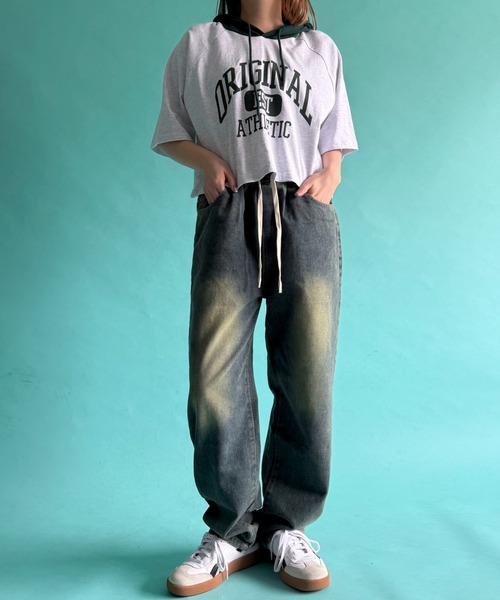WOND(ウォンド)の「WOND/イージーコードデニム(デニムパンツ・レディース・ブルー系1・FREE)」の5枚目の写真