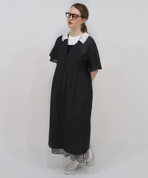 haupia（ハウピア）の「夏の小鳥【ワンピース】（ワンピース・レディース・ネイビー/オフホワイト/チャコールグレー・MEDIUM）」の5枚目の写真