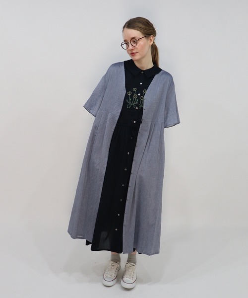 haupia（ハウピア）の「夏の小鳥【ワンピース】（ワンピース・レディース・ネイビー/オフホワイト/チャコールグレー・MEDIUM）」の14枚目の写真