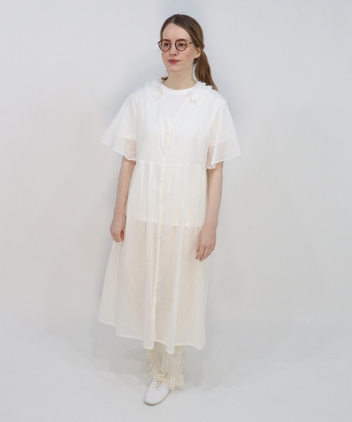 haupia（ハウピア）の「夏の小鳥【ワンピース】（ワンピース・レディース・ネイビー/オフホワイト/チャコールグレー・MEDIUM）」の16枚目の写真