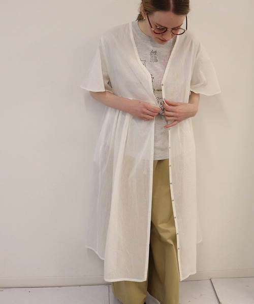 haupia（ハウピア）の「夏の小鳥【ワンピース】（ワンピース・レディース・ネイビー/オフホワイト/チャコールグレー・MEDIUM）」の21枚目の写真