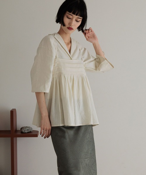 LOWRYS FARM(ローリーズファーム)の「ノルマンディキャミ 248337(キャミソール・レディース・ブラウン/アイボリー/ブルー/チャコールグレー・FREE)」の5枚目の写真