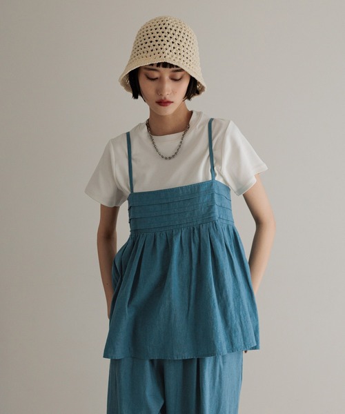 LOWRYS FARM(ローリーズファーム)の「ノルマンディキャミ 248337(キャミソール・レディース・ブラウン/アイボリー/ブルー/チャコールグレー・FREE)」の7枚目の写真