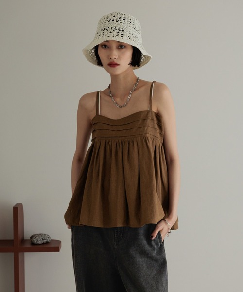 LOWRYS FARM(ローリーズファーム)の「ノルマンディキャミ 248337(キャミソール・レディース・ブラウン/アイボリー/ブルー/チャコールグレー・FREE)」の12枚目の写真