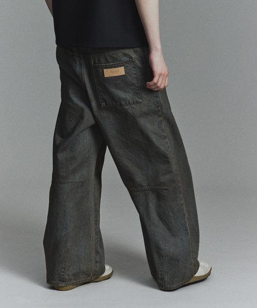 【超特価】 PUBLIC DENIM 立体裁断ワイドバギーパンツ（デニムパンツ パンツ