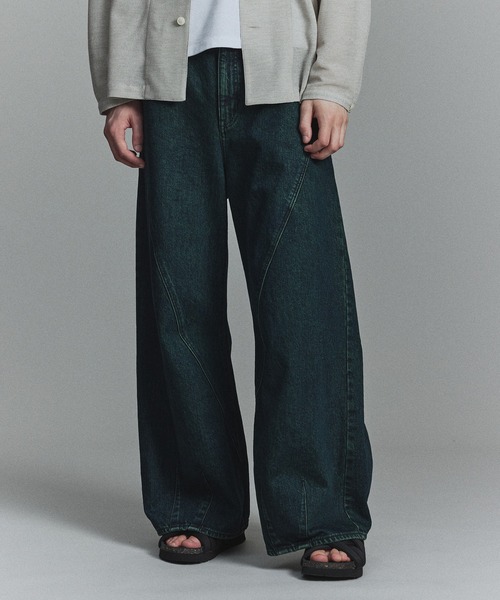 パンツ public tokyo buggy denim PUBLIC DENIM 立体裁断ワイドバギーパンツ（デニムパンツ
