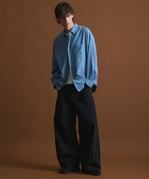 PUBLIC DENIM 立体裁断ワイドバギーパンツ（デニムパンツ