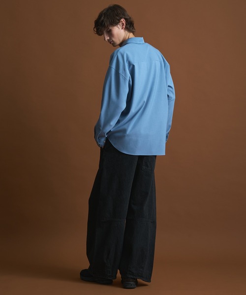 PUBLIC TOKYO（パブリックトウキョウ）の「PUBLIC DENIM　ワイドバギーパンツ（デニムパンツ・メンズ・その他2/グリーン/ブラック・1/2）」の11枚目の写真