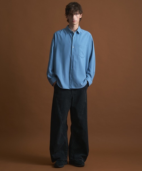 PUBLIC TOKYO（パブリックトウキョウ）の「PUBLIC DENIM　ワイドバギーパンツ（デニムパンツ・メンズ・その他2/グリーン/ブラック・1/2）」の8枚目の写真